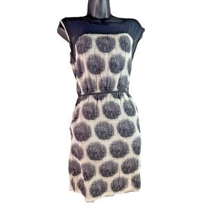 Broadway & Broome Vintage Dress y2k womens Silk Mini polka dot Elastic waist 8
